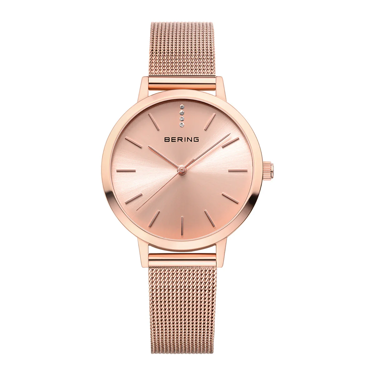 Bering Rose Gold Dial Analog Watch With Bracelet For Women 13434-366 - Image 2