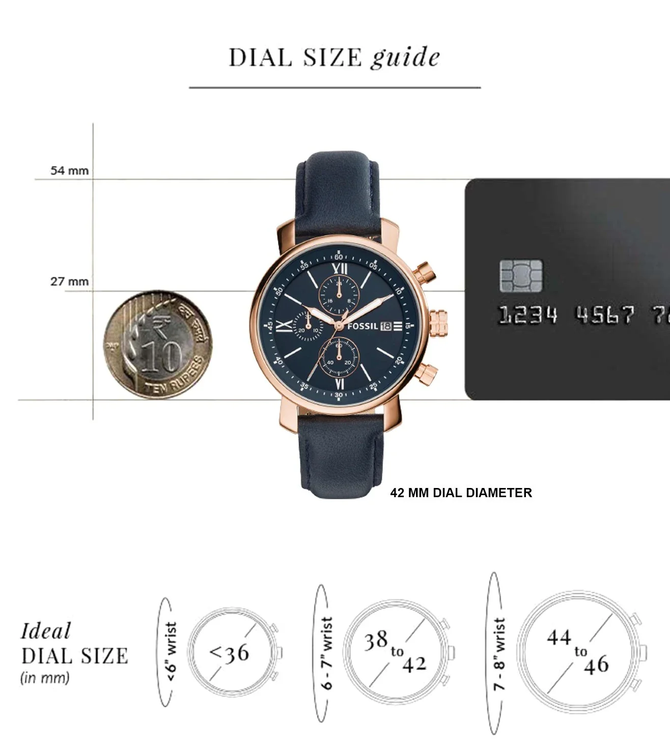 BQ1704 FOSSIL | Rhett Chronograph Blue Dial Watch (Men) - Image 6