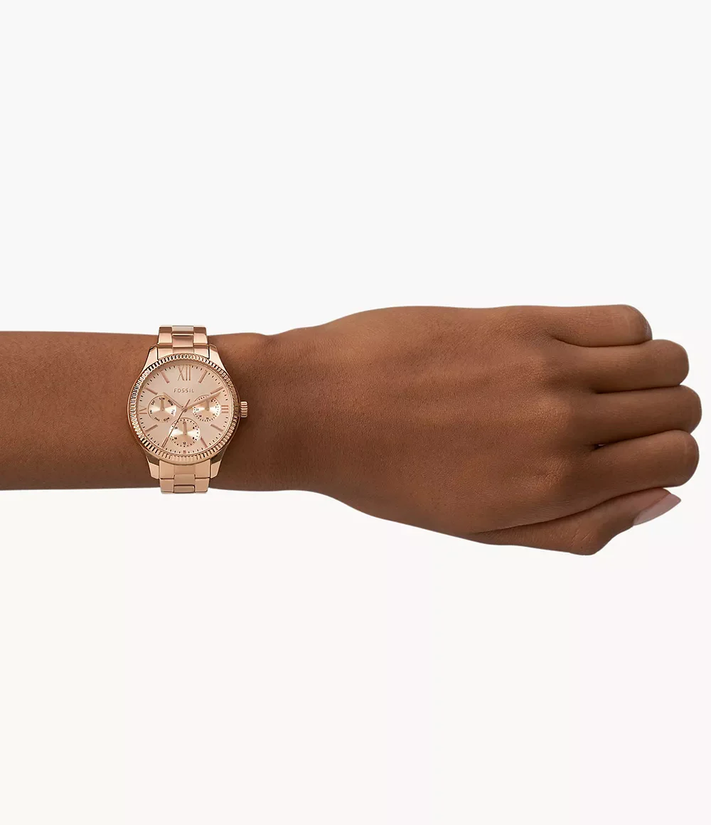 BQ3691 Fossil | Rye Multifunction Rose Gold-Tone Stainless Steel Watch - Image 4