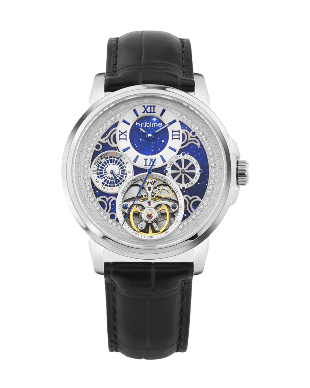 Britime Aquatica Blue Dial Multifunction Automatic  Men's Watch - 274-L10506