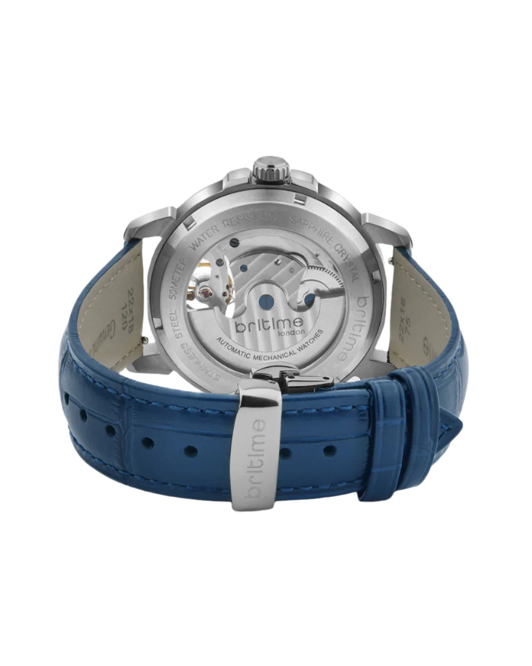 Britime Aquatica Blue Dial With Leather Strep Multifunction Automatic Men's Watch - 274-L10507 - Image 4