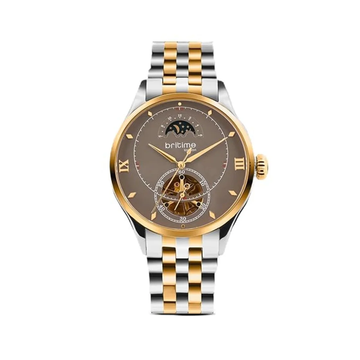 Britime Automatic Brown Dial Analog Watch For Men 479-M31505
