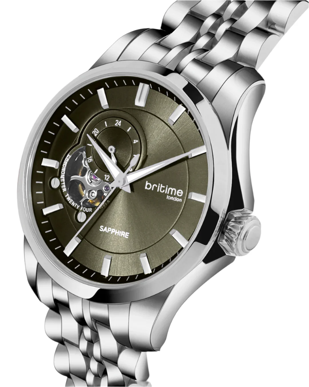 Britime Crimson Automatic Green Dial Multifunction Automatic Men's Watch -166-M11801 - Image 2