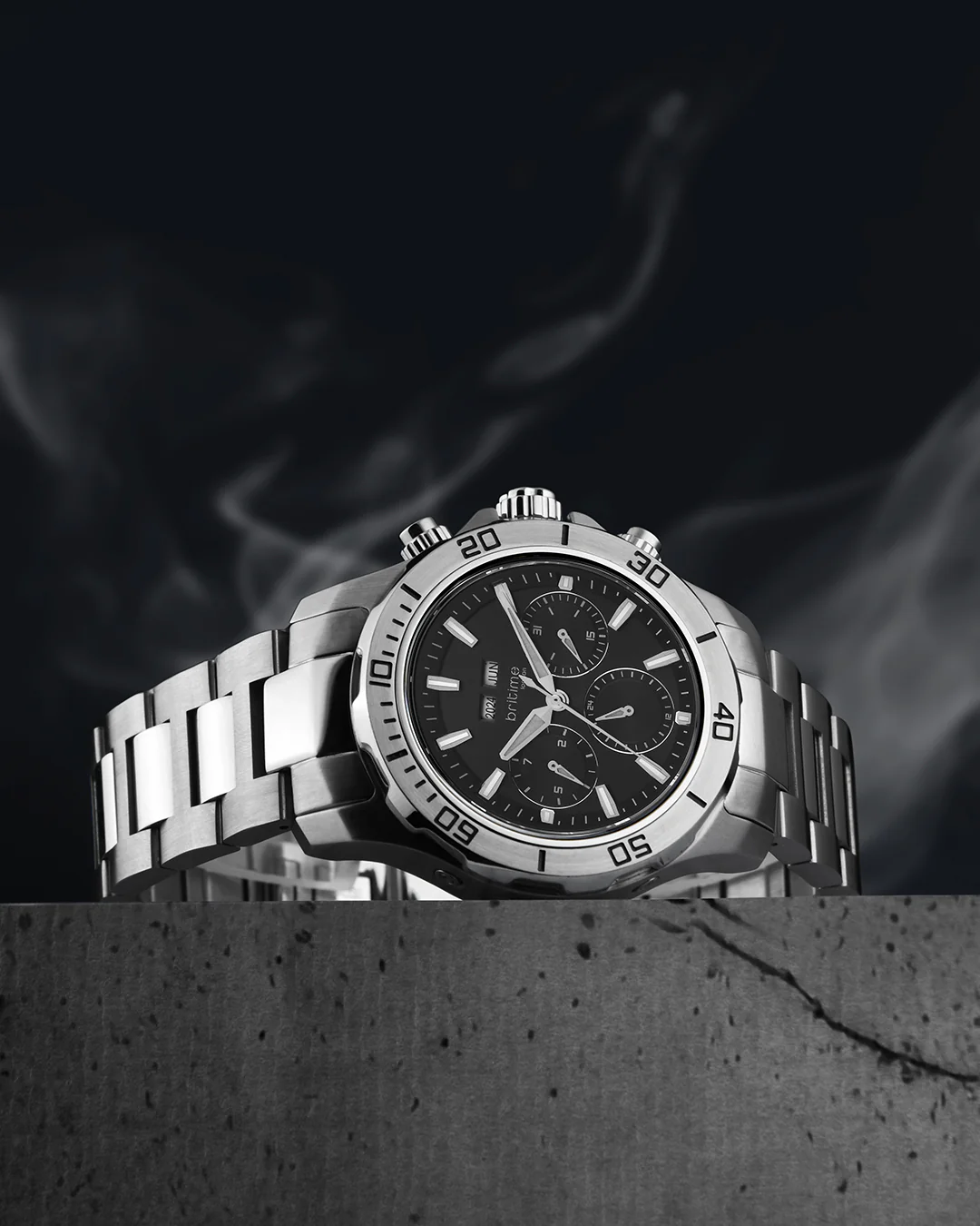 Britime Equinox Men Automatic Black Dial Multi-Function Stainless steel Watch 562-M10401 - Image 5