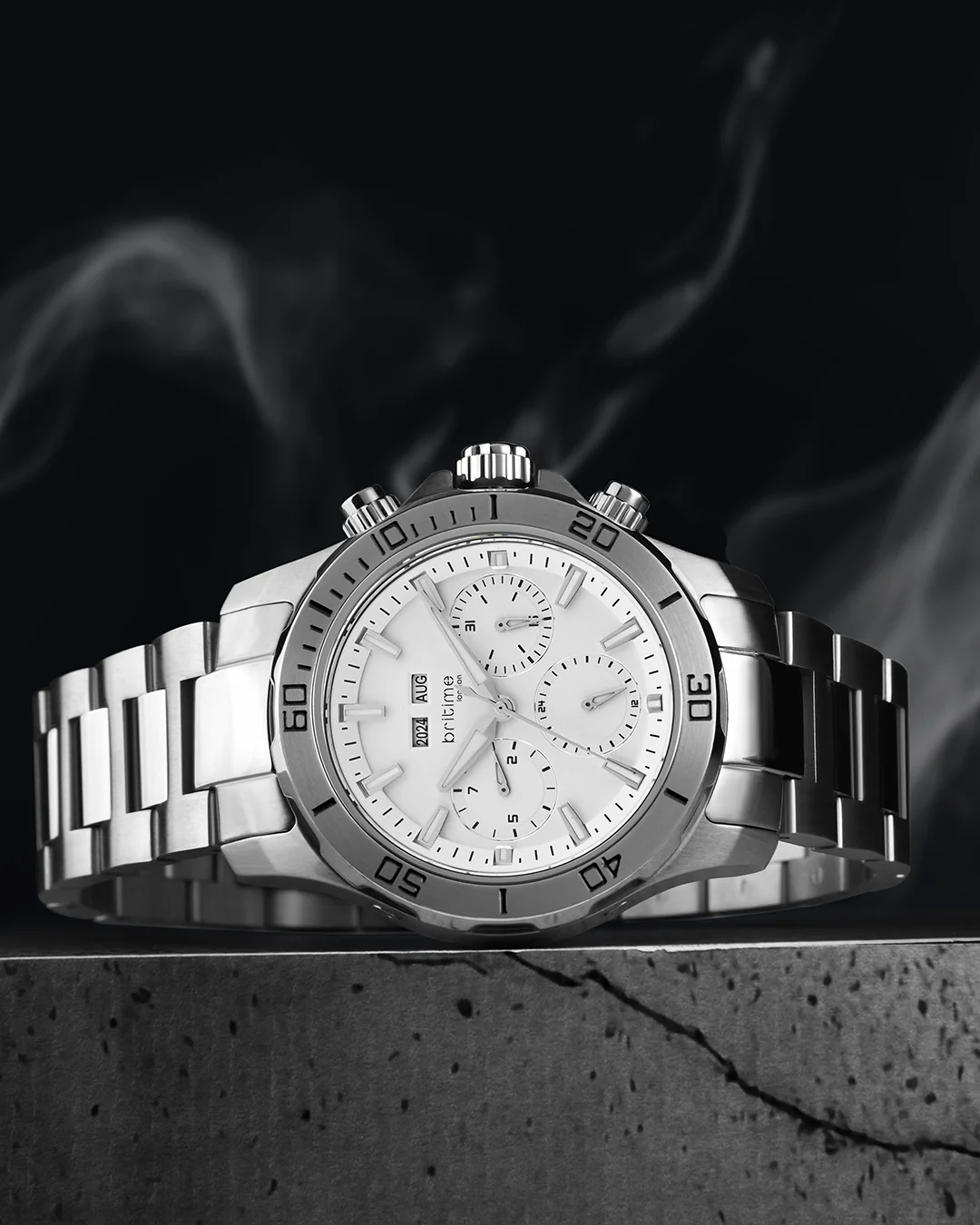Britime Equinox Men Automatic Silver Dial Multi-Function Stainless steel Watch 562-M10301 - Image 5