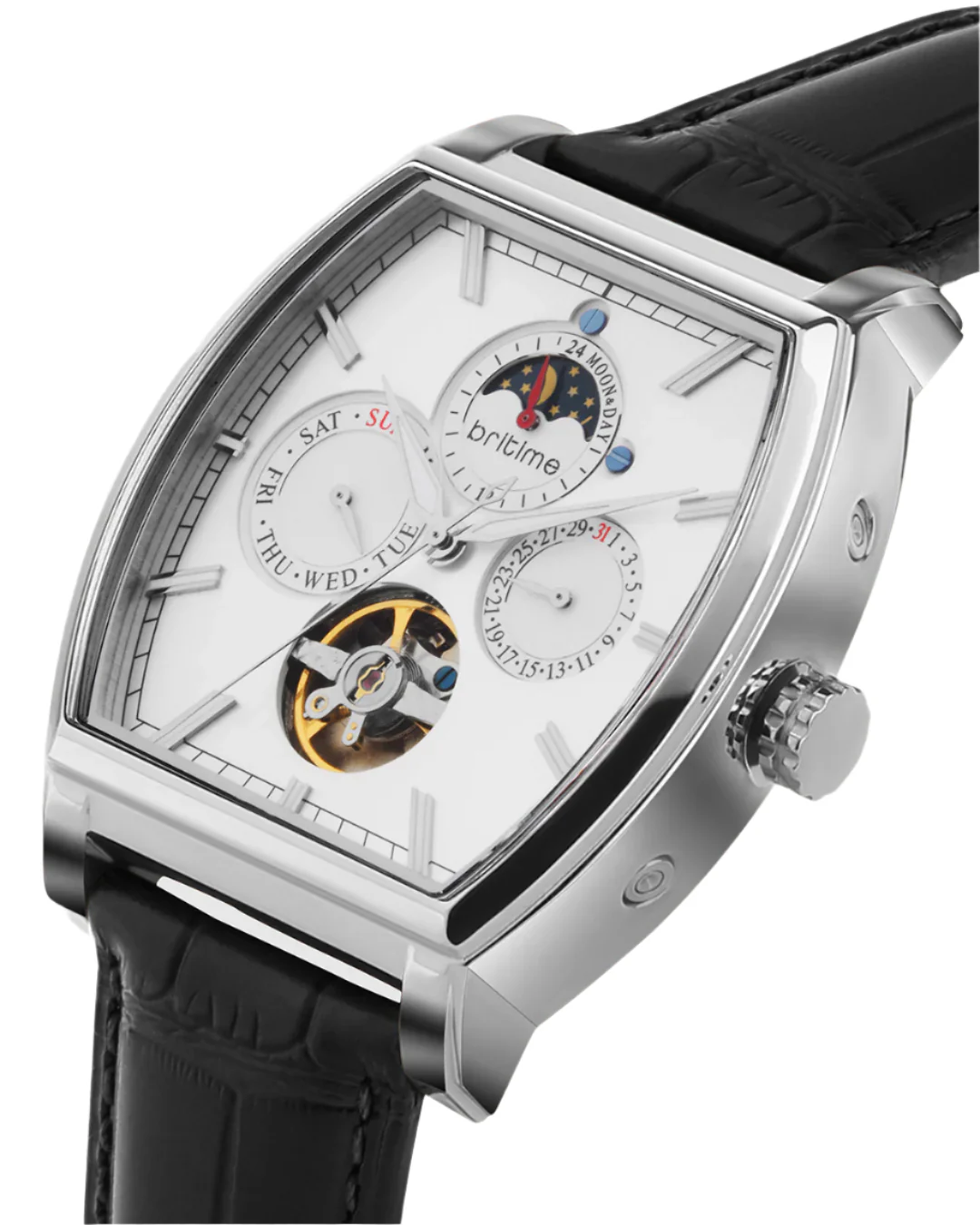 Britime Galaxy Men Automatic Silver Dial Multi-Function Watch 985-L10306 - Image 2
