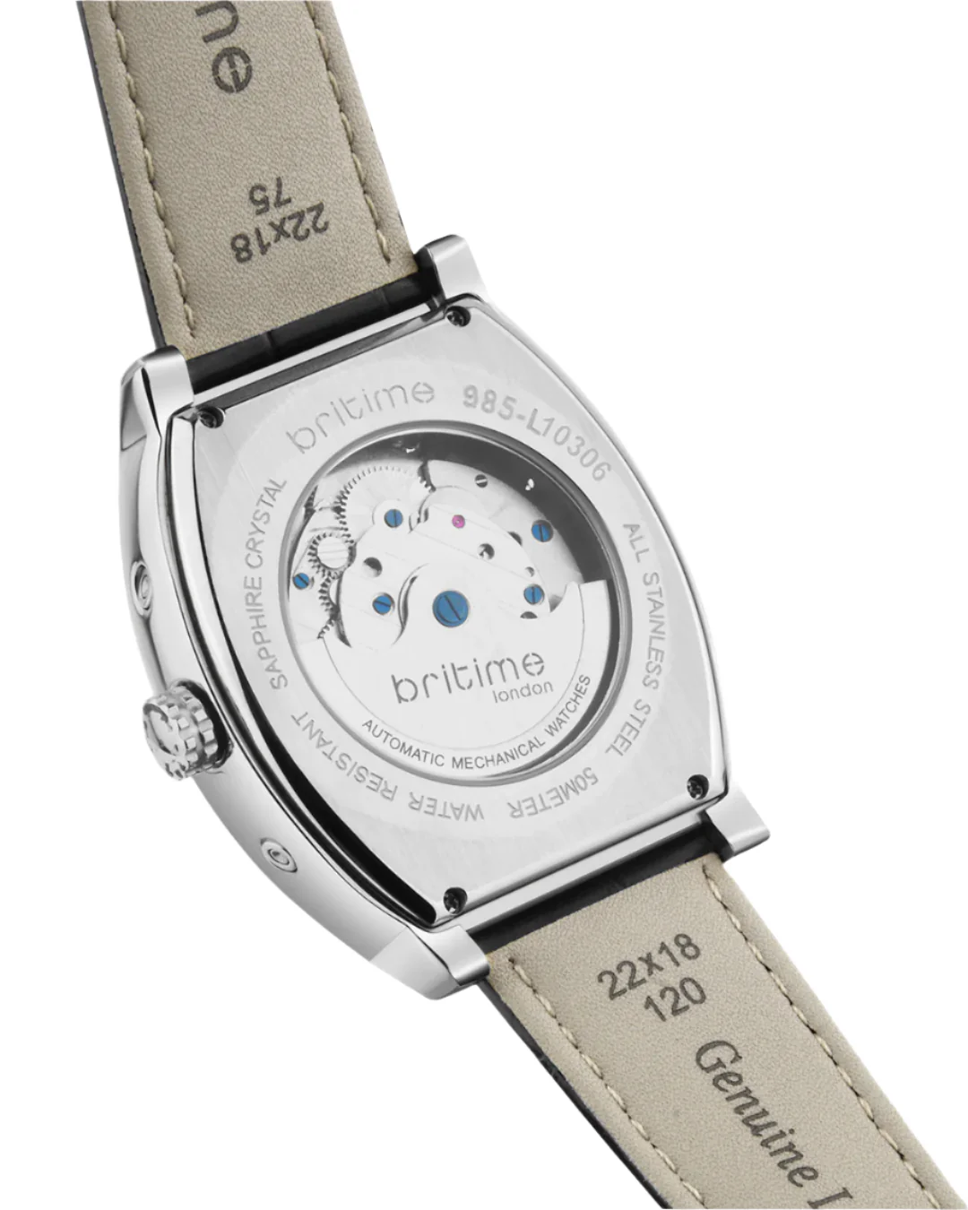Britime Galaxy Men Automatic Silver Dial Multi-Function Watch 985-L10306 - Image 3