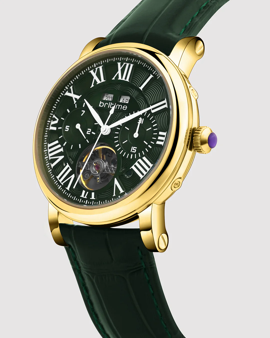 Britime Motion Green Dial With Roman Numerals Men's Watch - 323-L21412 - Image 2