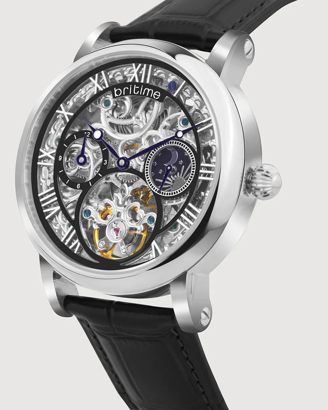 Britime Stellor Open Heart Dial With Roman Numerals Men's Watch - 786-L10406 - Image 2