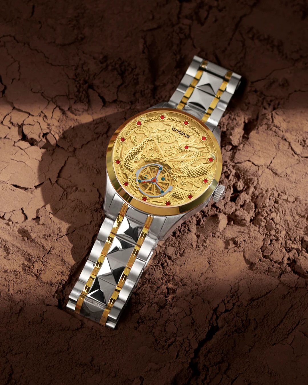 Britime Python Gold Dial Multifunction Automatic Men's Watch - 359-M10705 - Image 5