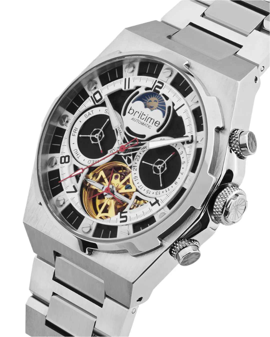 Britime Taurus Silver Dial Multifunction Analog Men's Watch - 489-M10401 - Image 2
