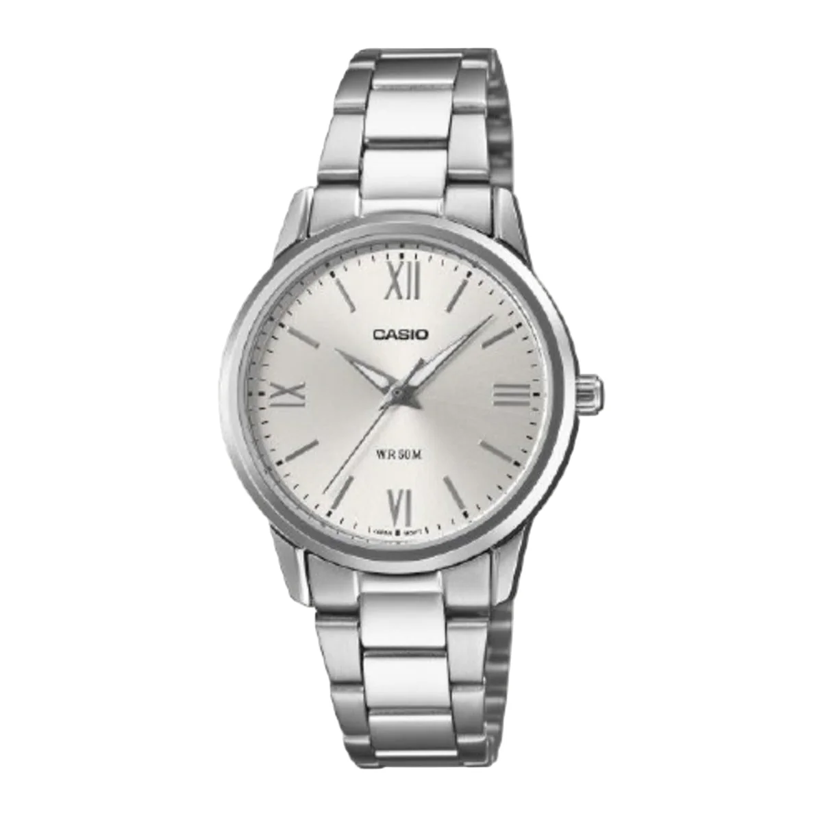 Casio Enticer Ladies LTP-1303DD 7AVDF Metal Silver Dial Analog Watch A2478
