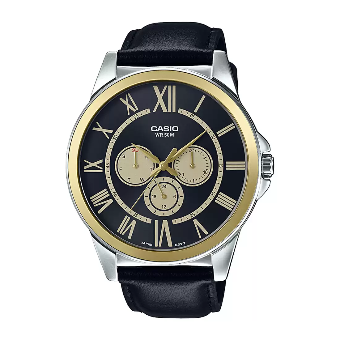 Casio ENTICER MEN MTP-E318L-1BVDF - A1526 Black Leather - Men's Watch