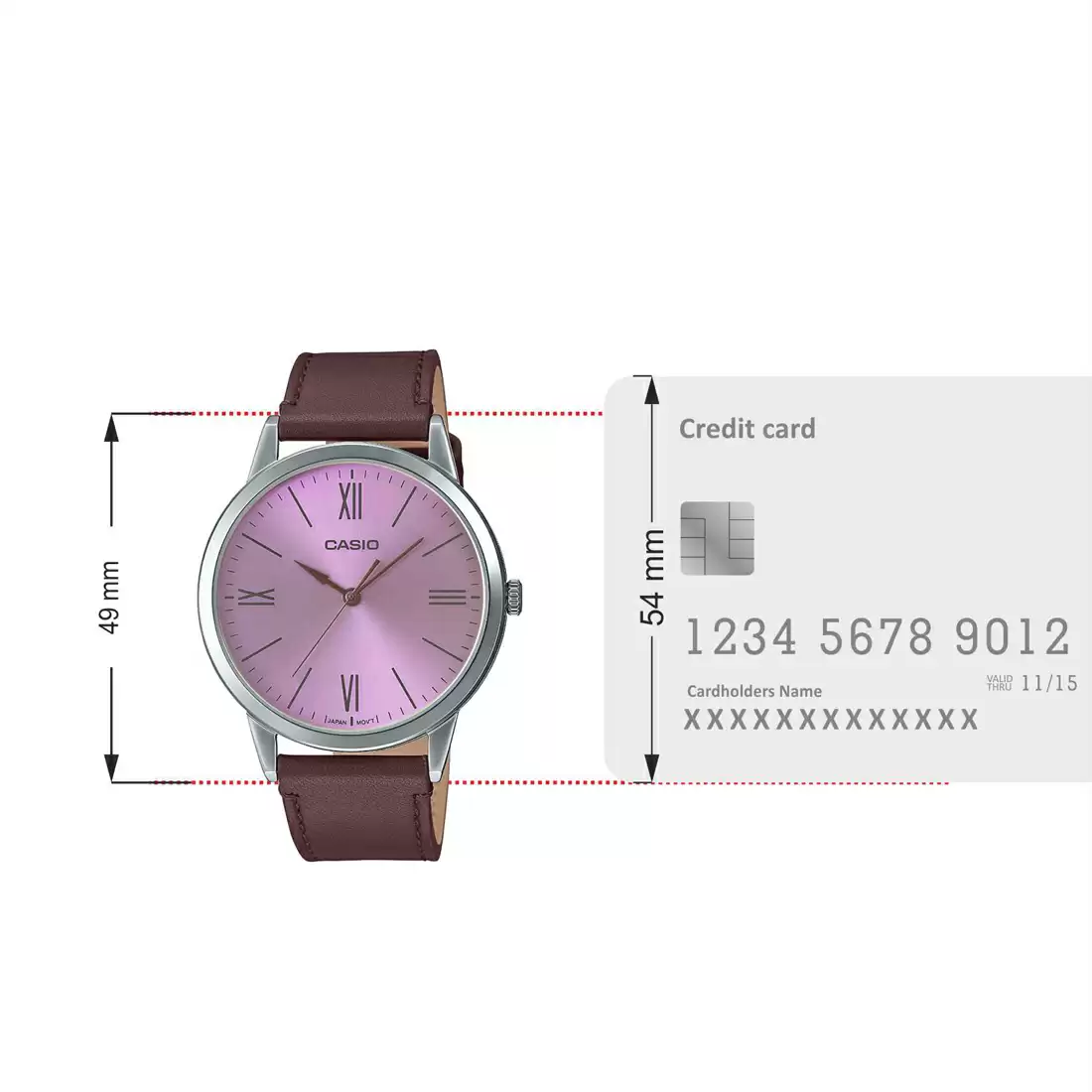 Casio ENTICER MEN MTP-E600L-5BDF Brown Strap Analog Watch - A2012 - Image 2