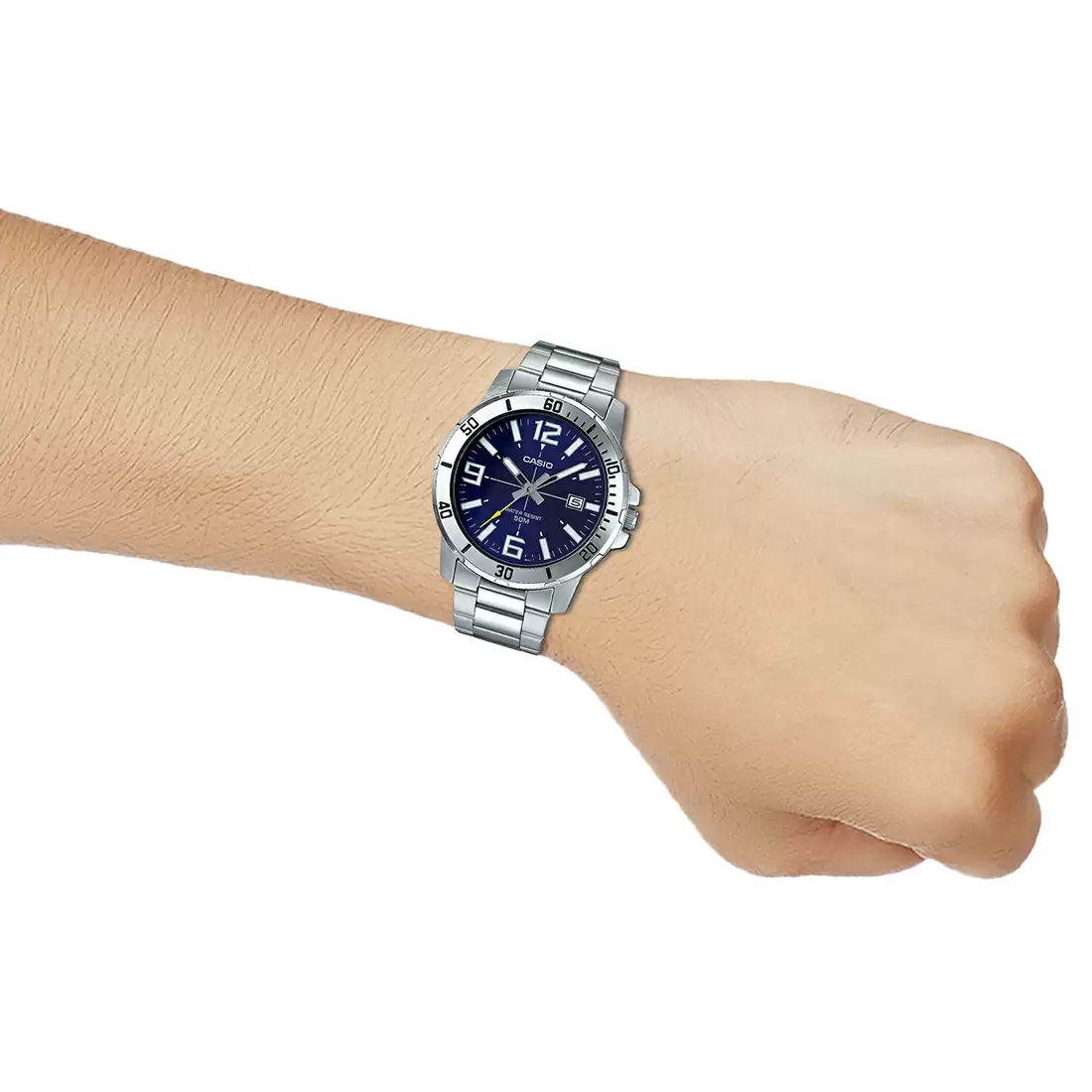 Casio ENTICER MEN MTP-VD01D-2BVUDF Blue Dial Watch - A1363 - Image 5