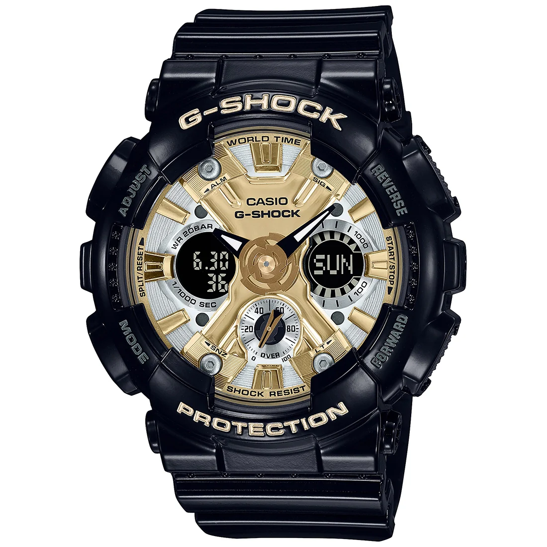 Casio G1287 G-SHOCK GMA-S120GB-1ADR Black Combination Women's Watch