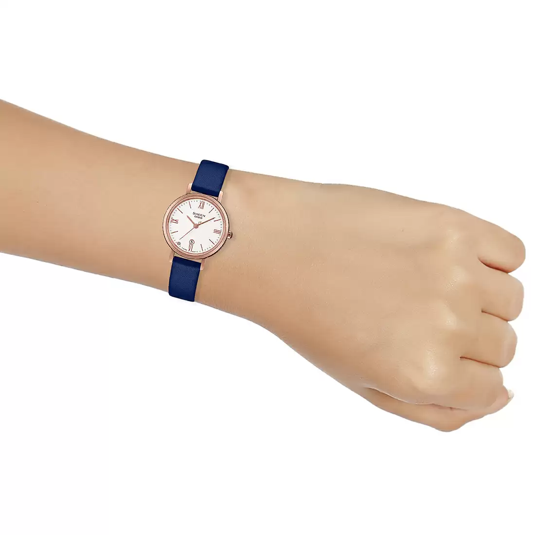 Casio SHEEN SHE-4540CGL-7AUDF - SX278 Sapphire Pink Gold IP - Women's Watch - Image 6