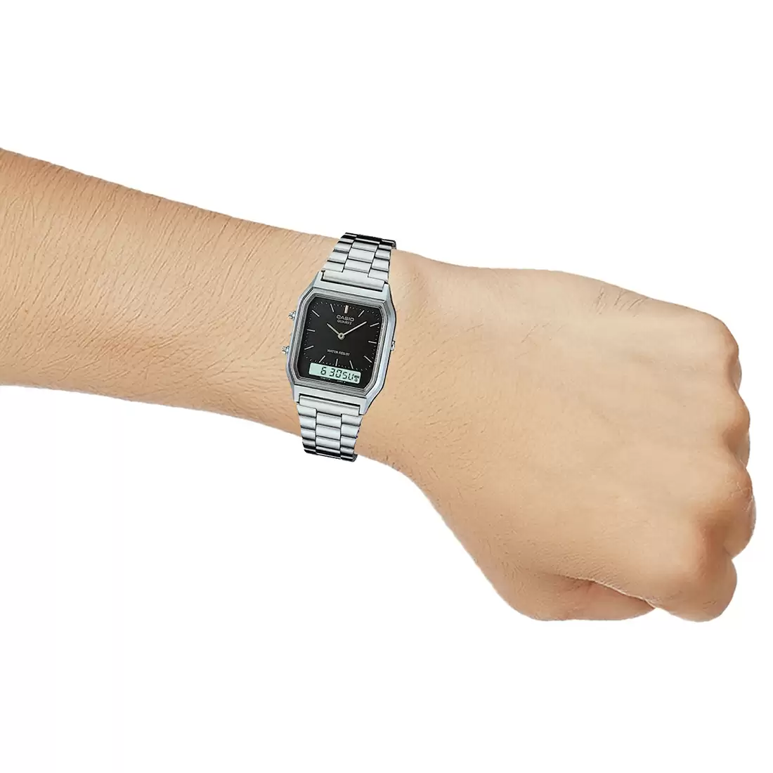 Casio VINTAGE COLLECTION AQ-230A-1DMQ - AD01 Grey Analog-Digital - Unisex Watch - Image 5