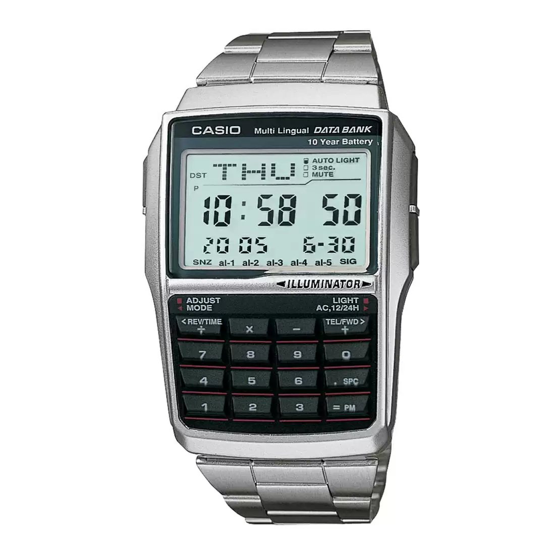 Casio VINTAGE COLLECTION DBC-32D-1ADF - DB36 Silver Digital - Unisex Watch