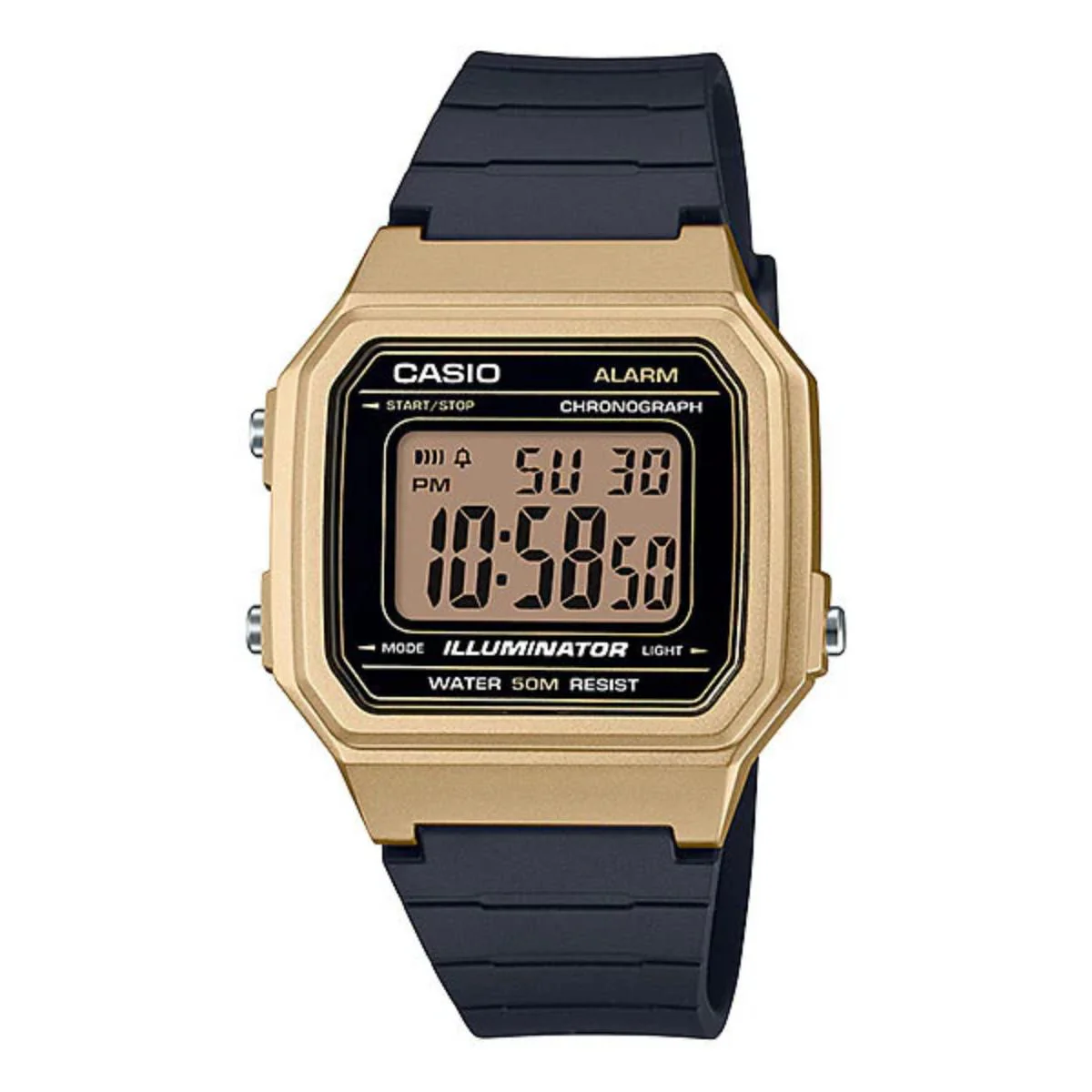 Casio W-217HM-9AV Black Dial Digital Resin Unisex Watch I115