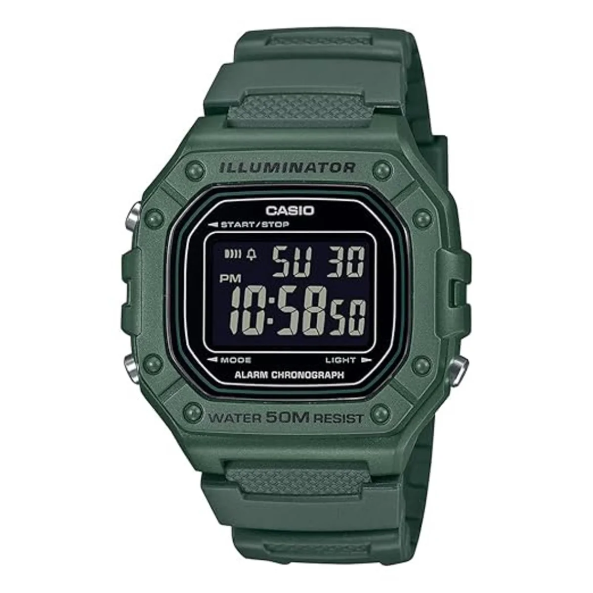 Casio W-218H-3BVDF Resin Black Digital Dial Men Watch D394