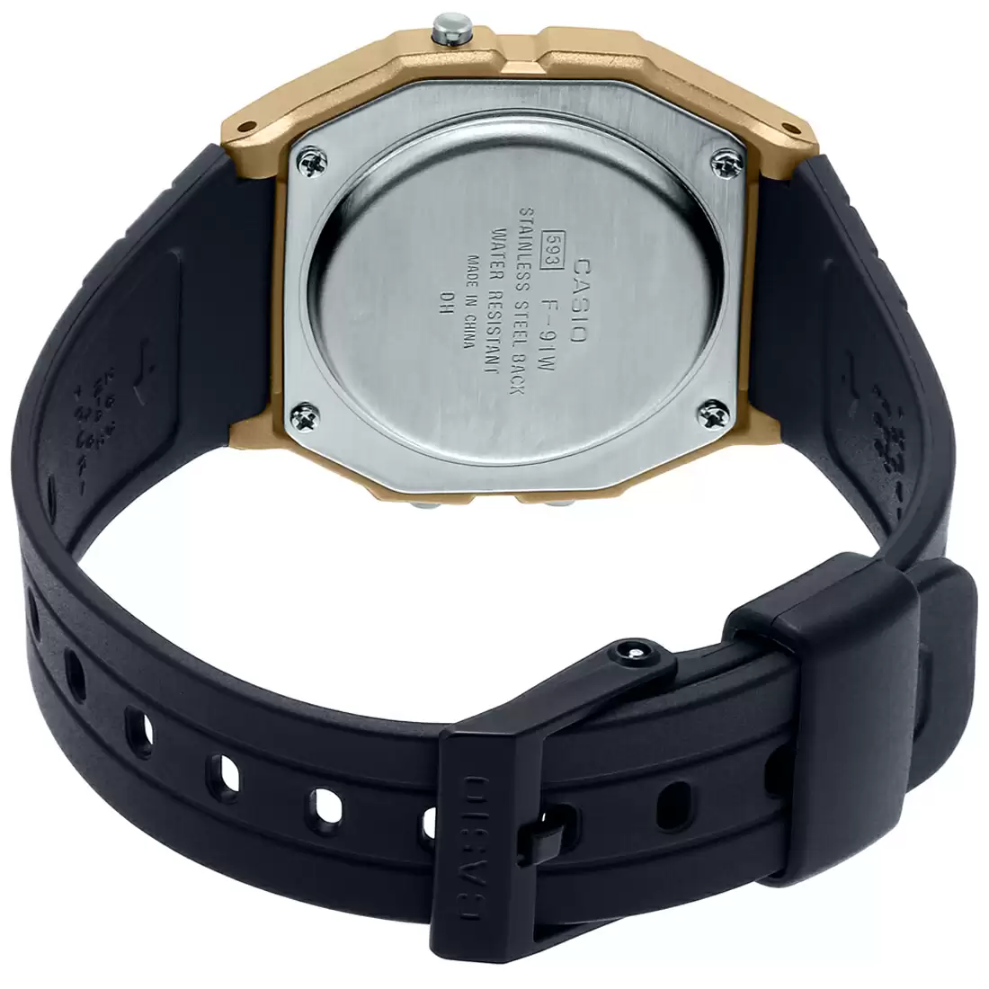Casio D142 YOUTH F91WM-9ADF Gold Digital Unisex Watch - Image 5