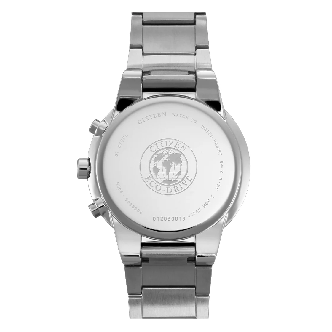 Citizen Eco-Drive 43mm Black Dial St Steel Bracelet Men's Watch - AT2240-51E - Image 4
