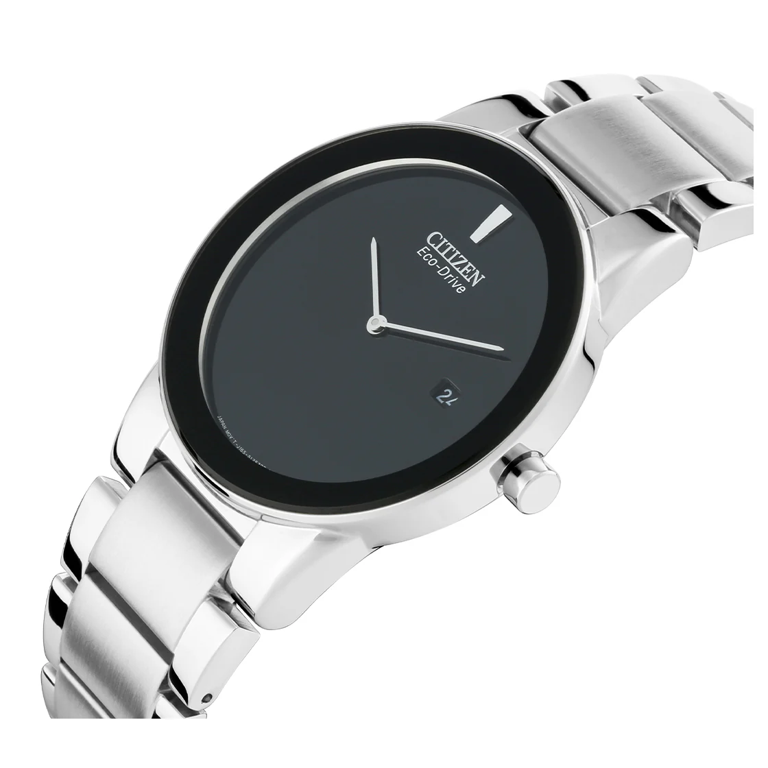 Citizen Eco-Drive Axiom Black Dial Stainless Steel Bracelet Men's Watch - AU1060-51E - Image 2