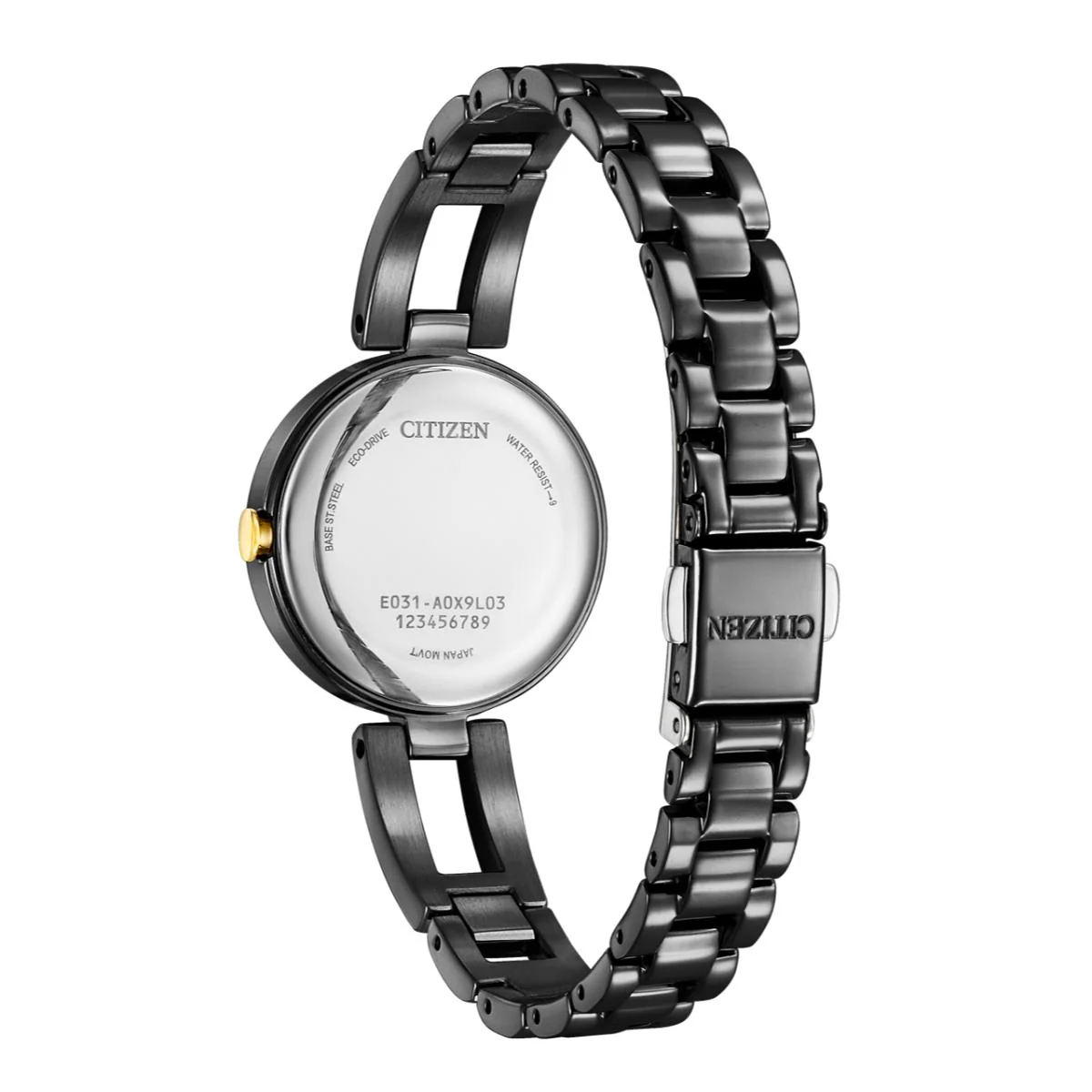 Citizen Eco-Drive Black Round Dial Analog Women's Watch EM0804-87E - Image 2