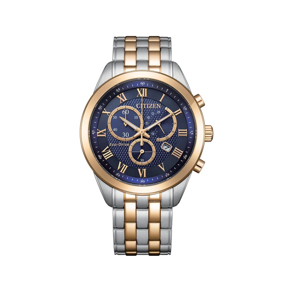 CITIZEN Eco-Drive Blue Dial Analog Chronograph Men's Watch AT2606-51L