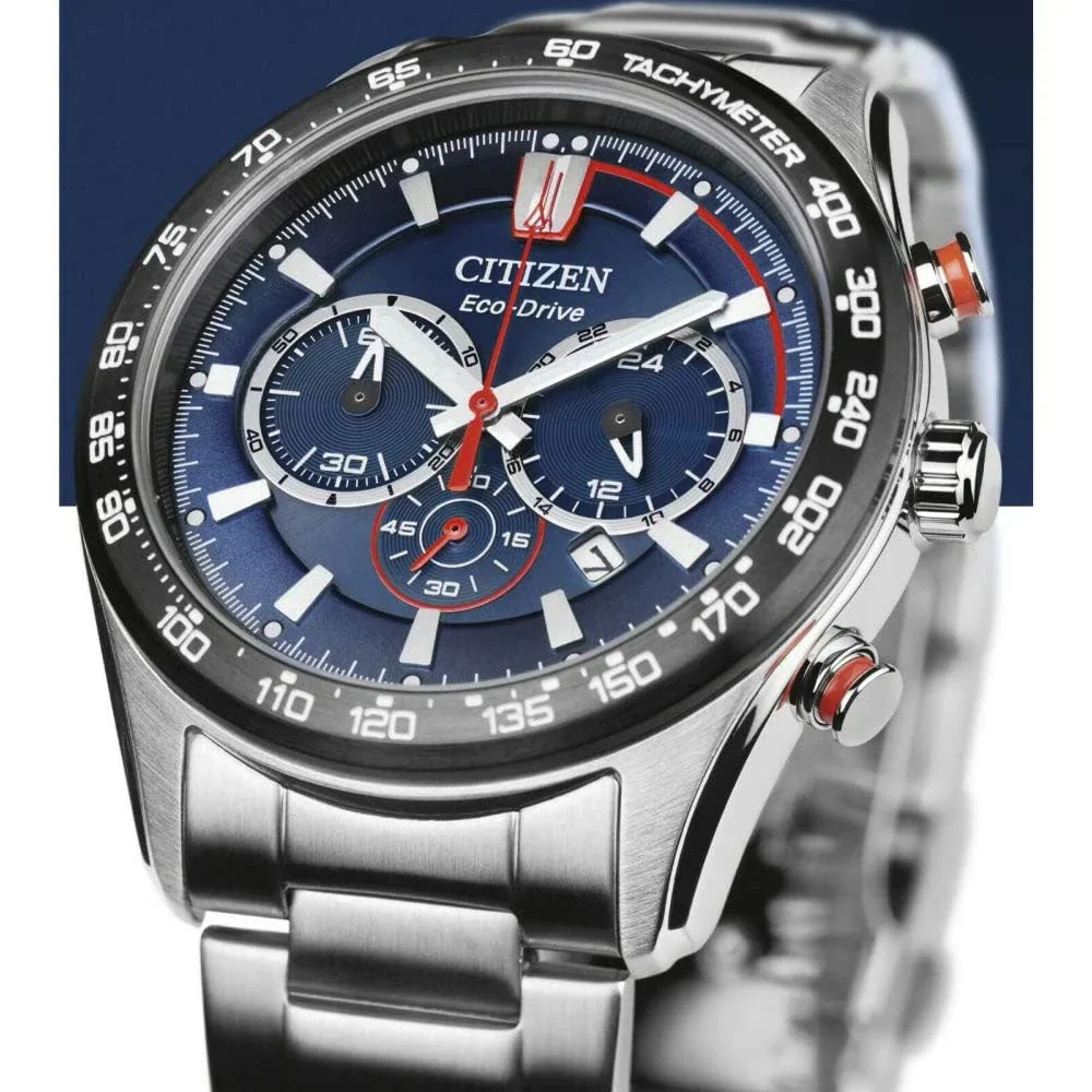 Citizen Eco-Drive Blue Dial Analog Chronograph Men's Watch CA4486-82L - Image 2