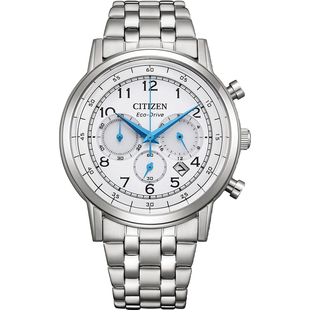 Citizen Eco drive White Dial Chronograph Men Watch - CA4630-53A