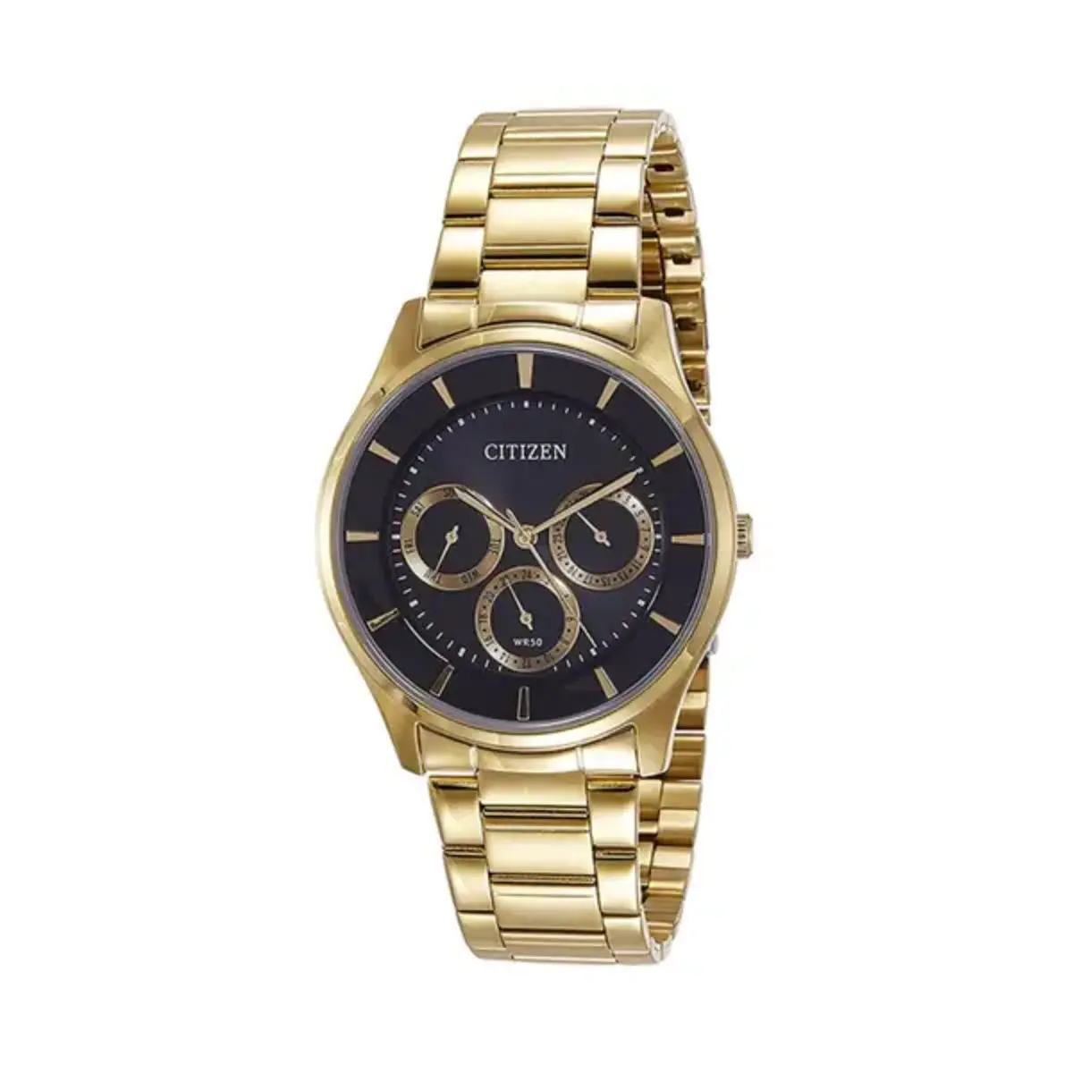 Citizen Quartz Black Dial Analog Stainless Steel Men's Watch AG8352-59E