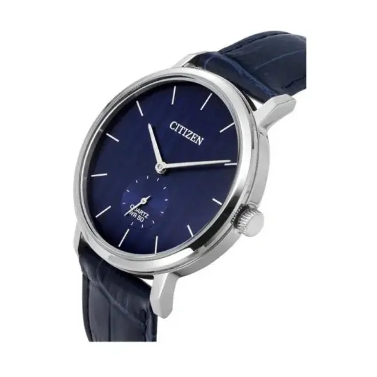 Citizen Quartz Blue Dial Analog Leather Strap Men's Watch BE9170-05L - Image 2