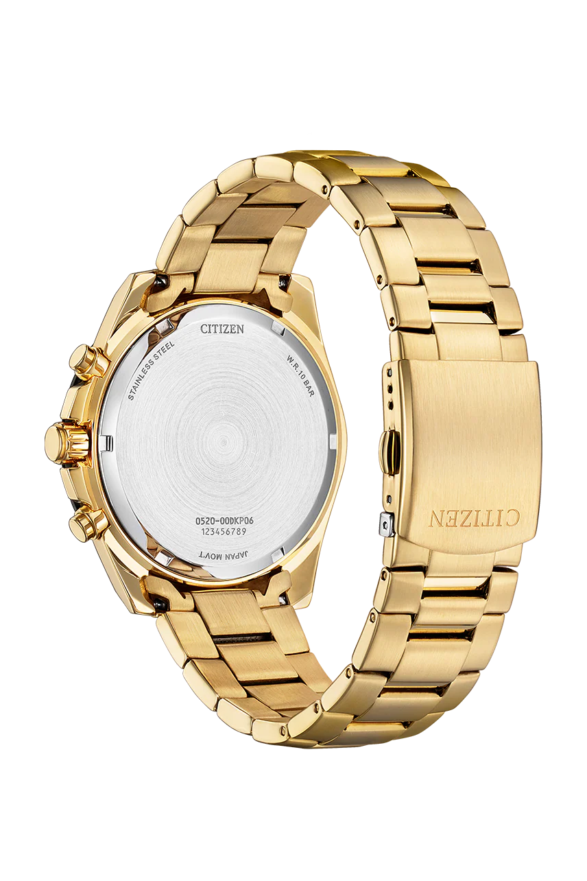 CITIZEN Quartz Rose Gold Dial Analog Chronograph Men's Watch AN8236-52P - Image 3