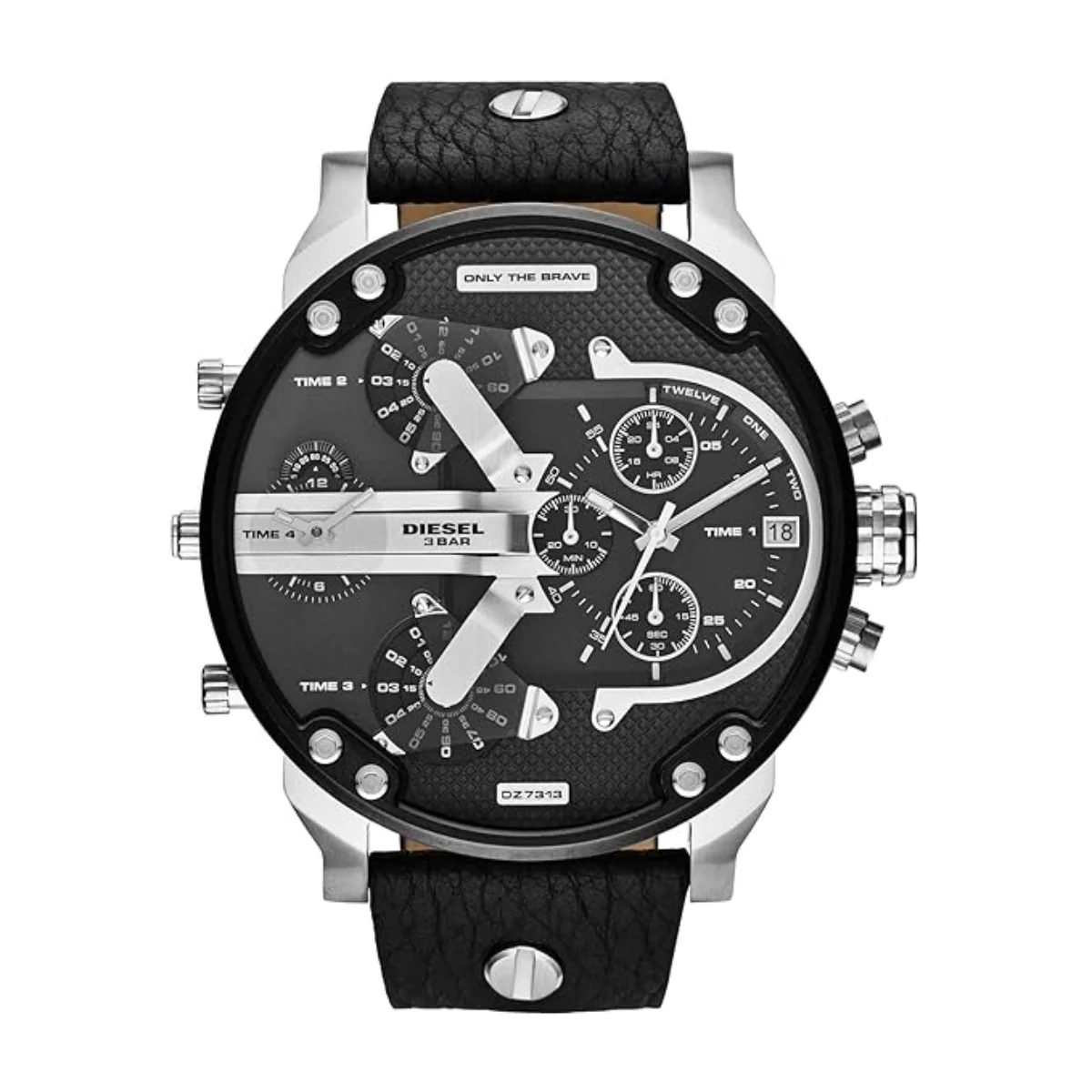 Diesel Mr Daddy 2 Black Dial Analog Chronograph Watch for Men DZ7313