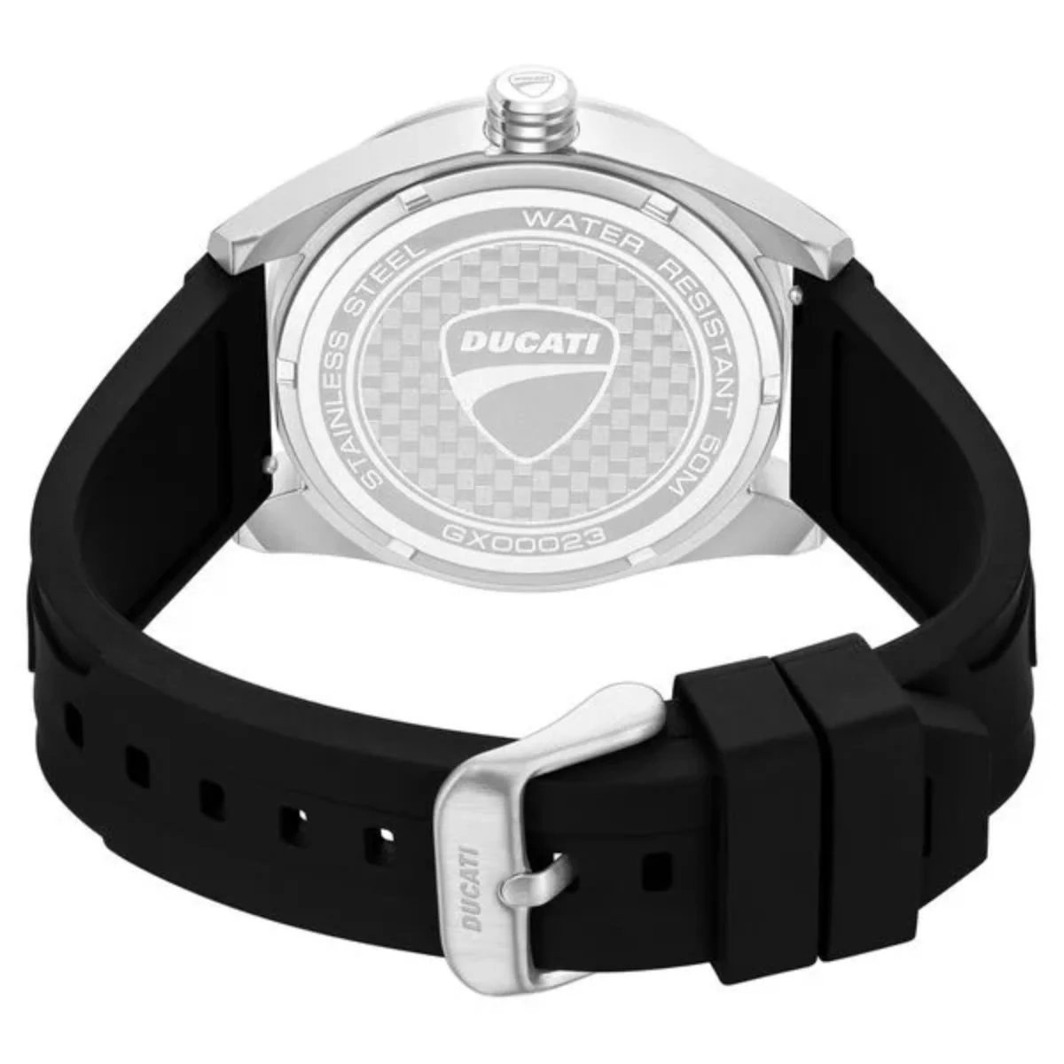 Ducati Black Dial Analog Leather Strap Men's Watch DTWGX00023X0W - Image 4