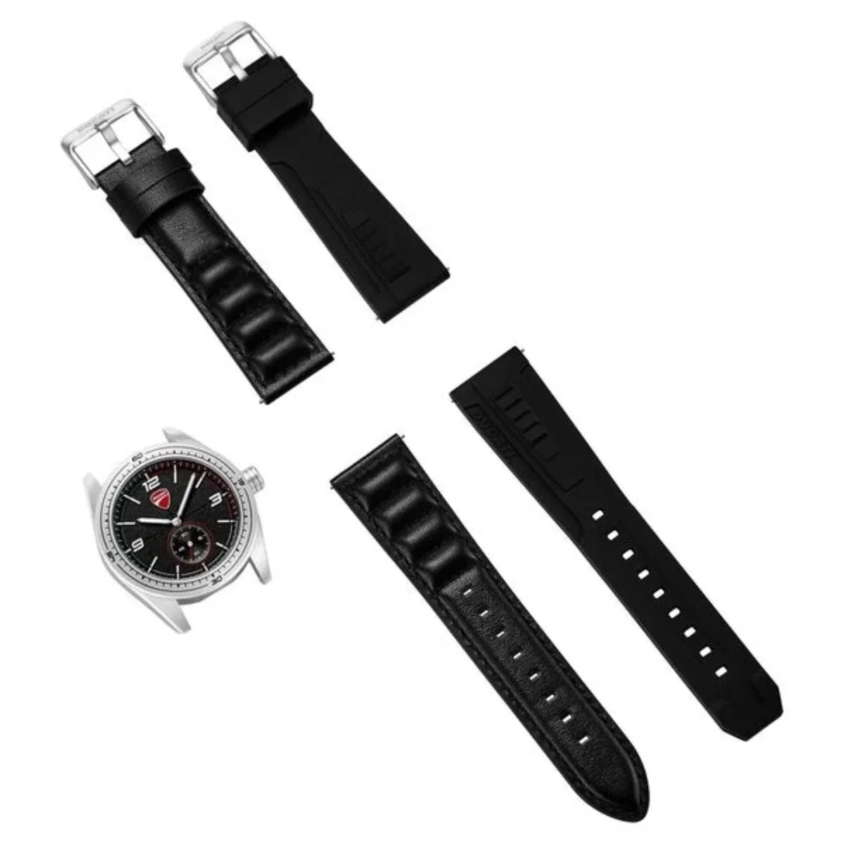 Ducati Black Dial Analog Leather Strap Men's Watch DTWGX00023X0W - Image 5