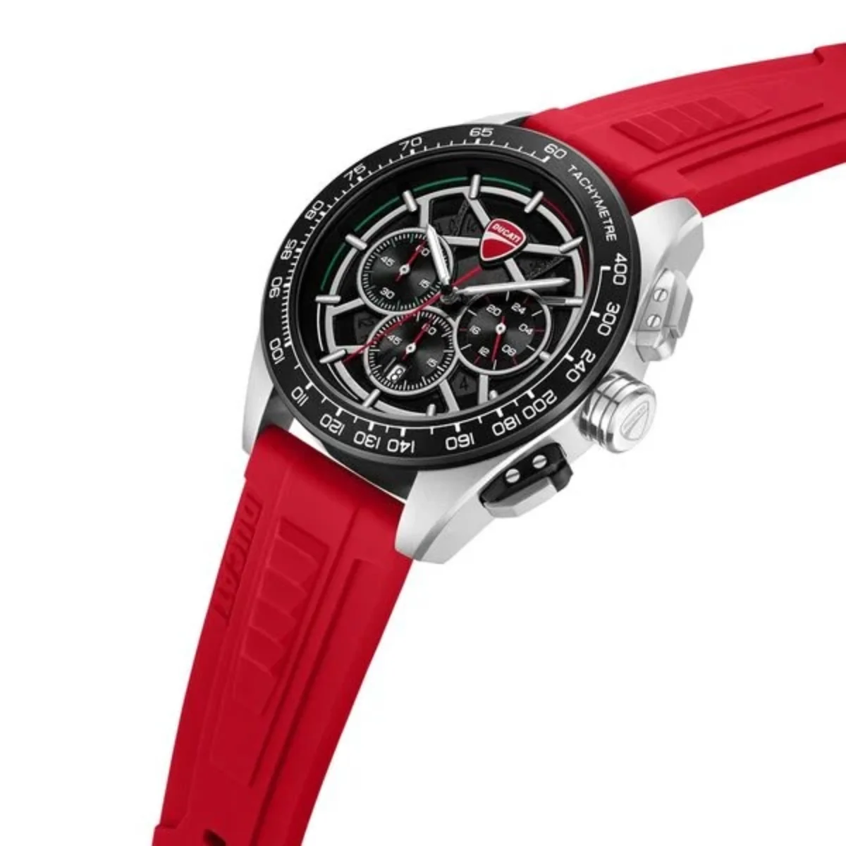 Ducati Black Dial Analog Silicone Strap Chronograph Men's Watch DTWGO0003003W - Image 2