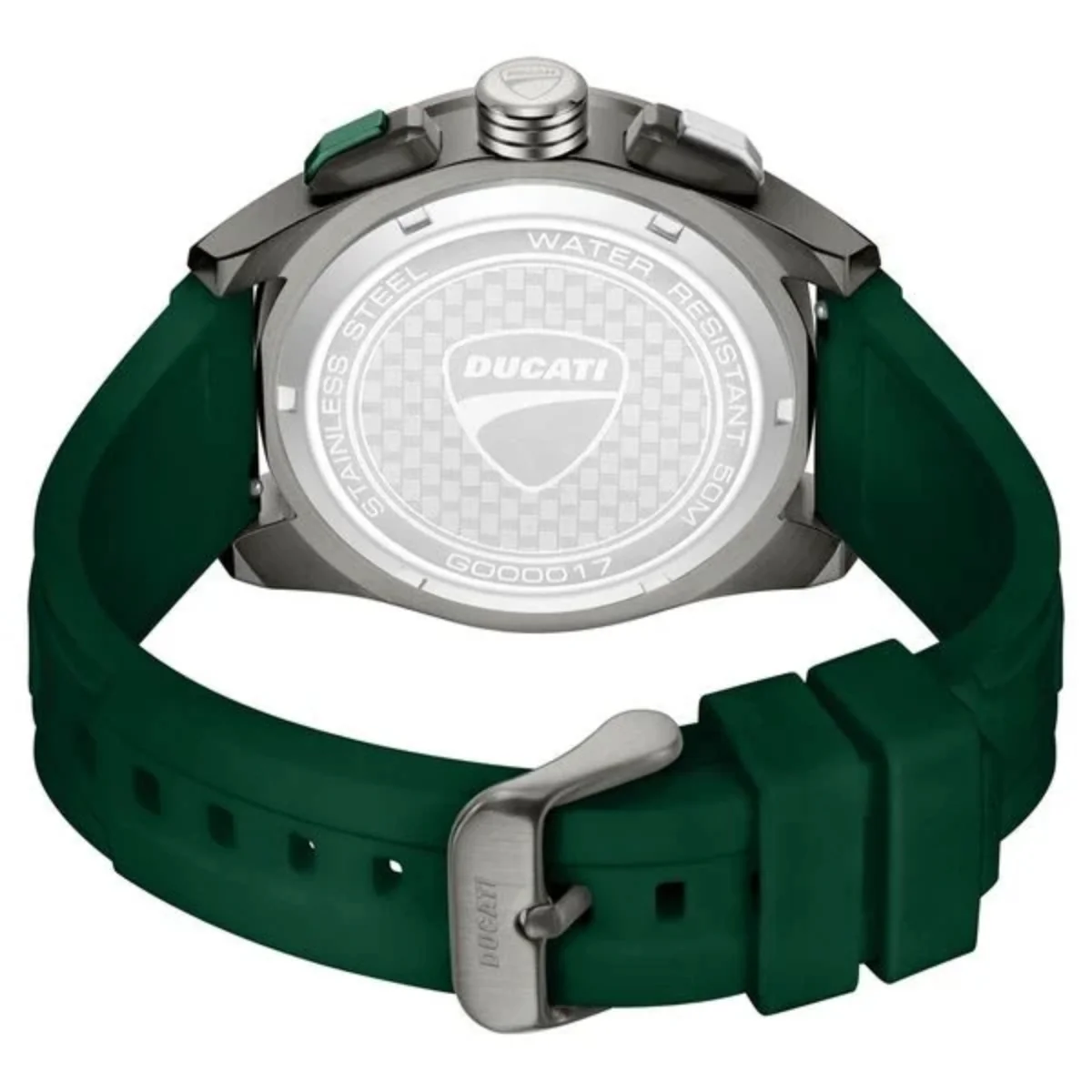 Ducati Black Dial Silicone Strap Chronograph Men's Watch DTWGO0001704W - Image 3