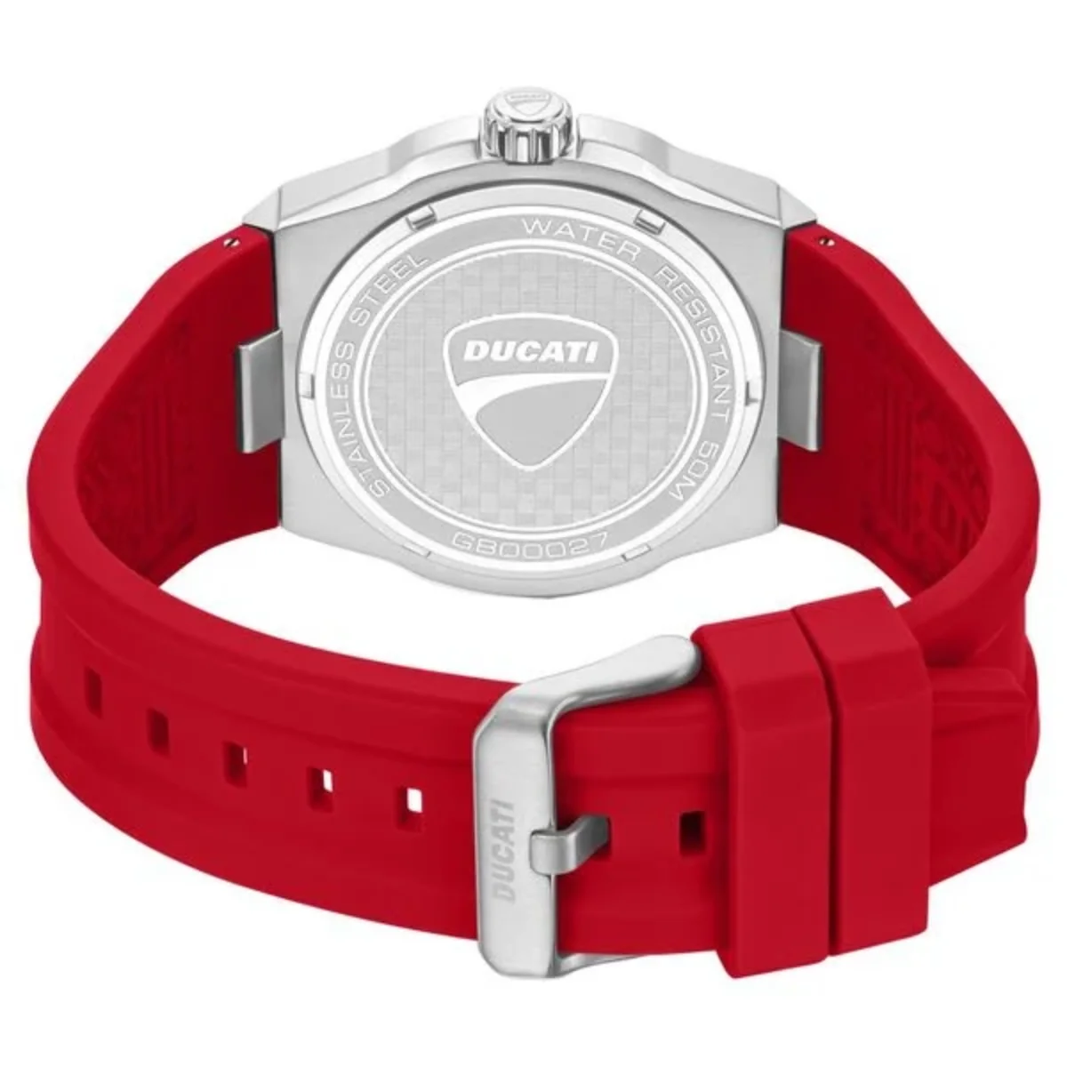 Ducati Quartz Analog Black Dial Silicone Strap Men's Watch DTWGB0002701W - Image 3