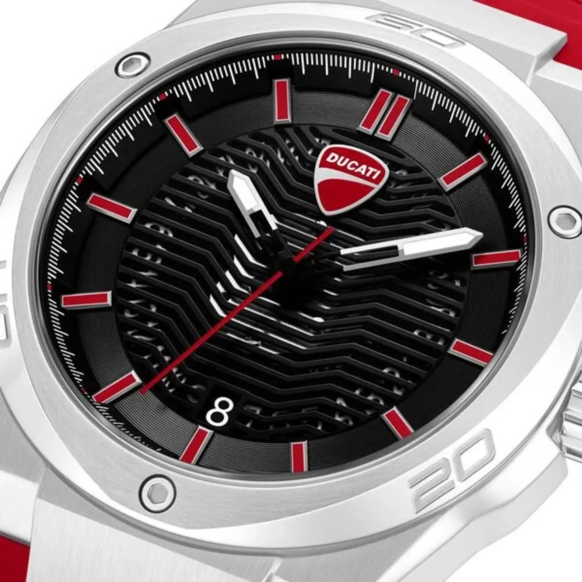 Ducati Quartz Analog Black Dial Silicone Strap Men's Watch DTWGB0002701W - Image 4