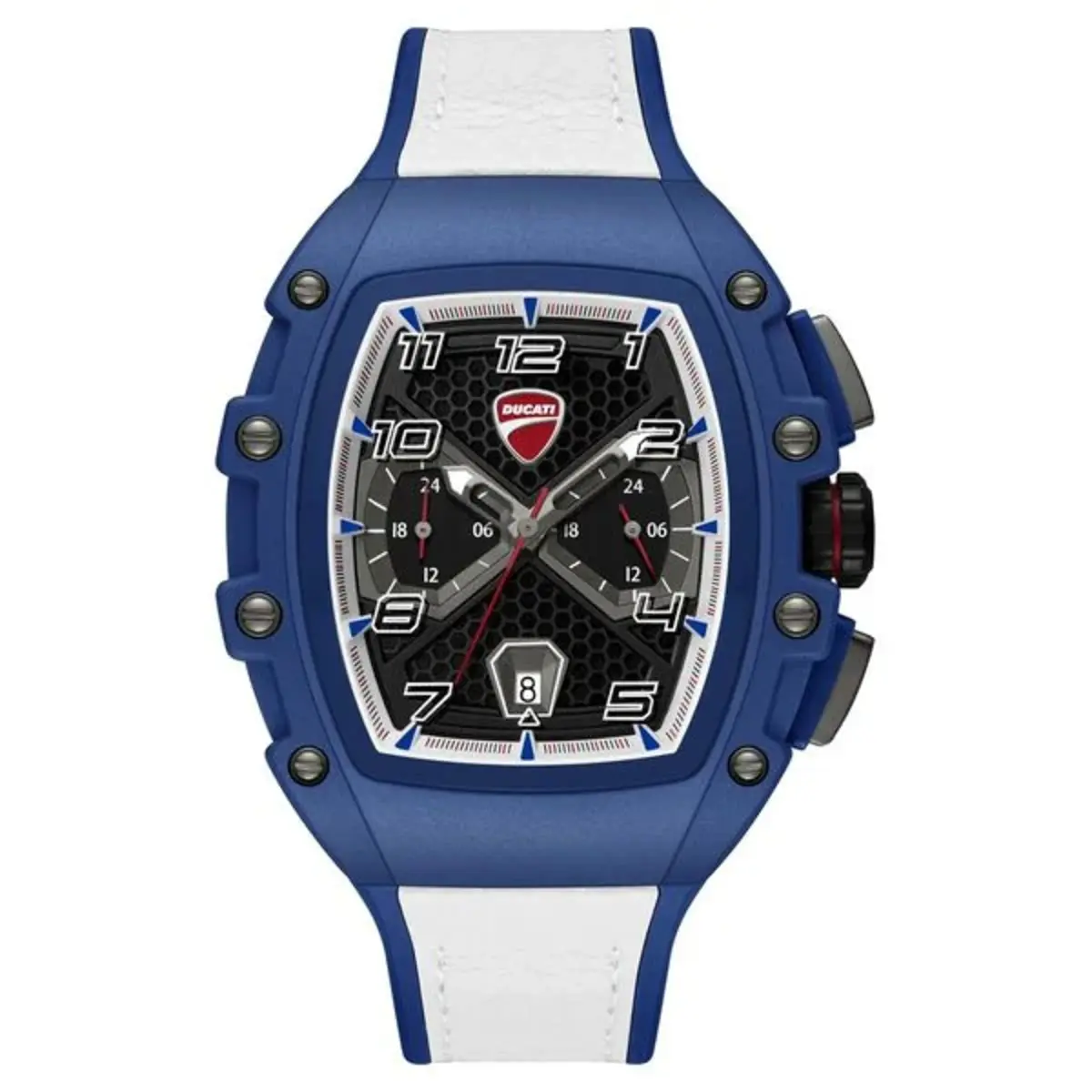 Ducati Quartz Analog Multifunction Silicone Strap Men's Watch DTWGC0002805W