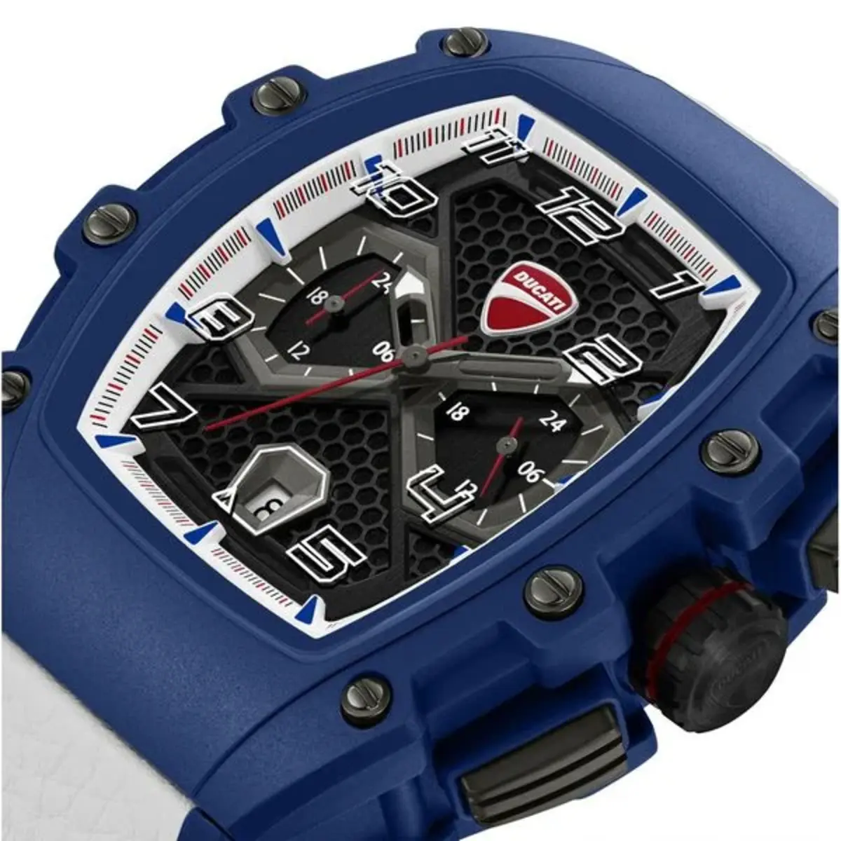 Ducati Quartz Analog Multifunction Silicone Strap Men's Watch DTWGC0002805W - Image 4