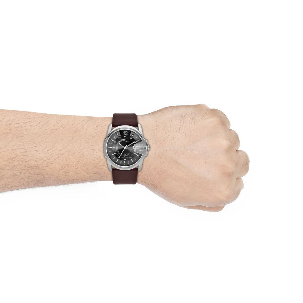 DZ1206 Diesel | Leather Analog Black Dial Men Watch - Image 7