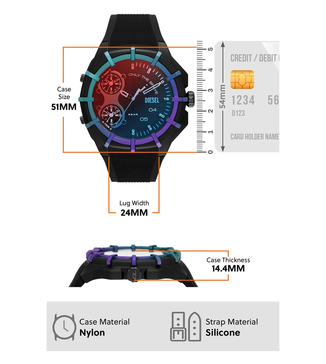 DZ1986 | DIESEL Framed Analog Watch for Men - Image 7