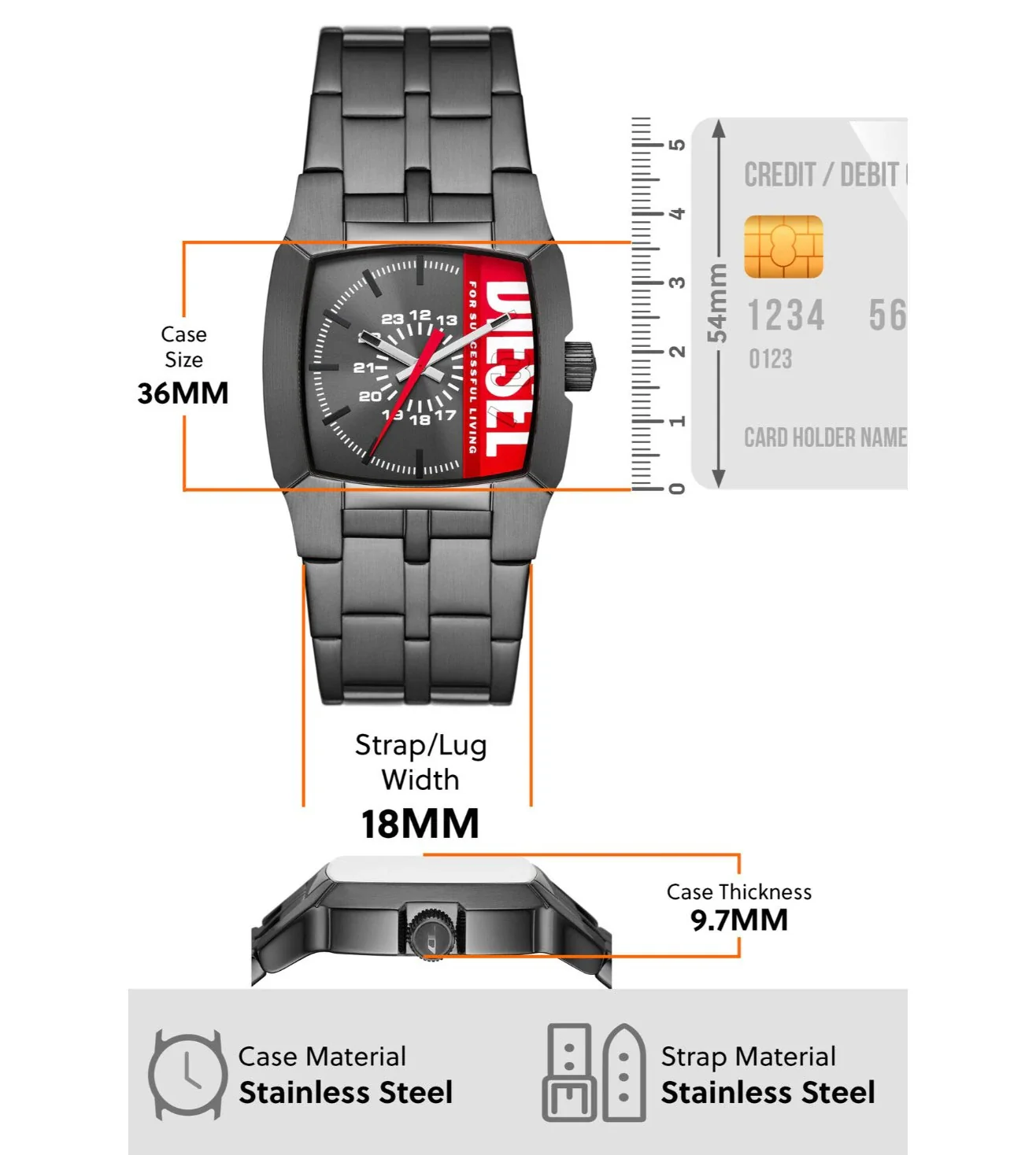 DZ2188 | DIESEL Cliffhanger Analog Watch for Men - Image 6