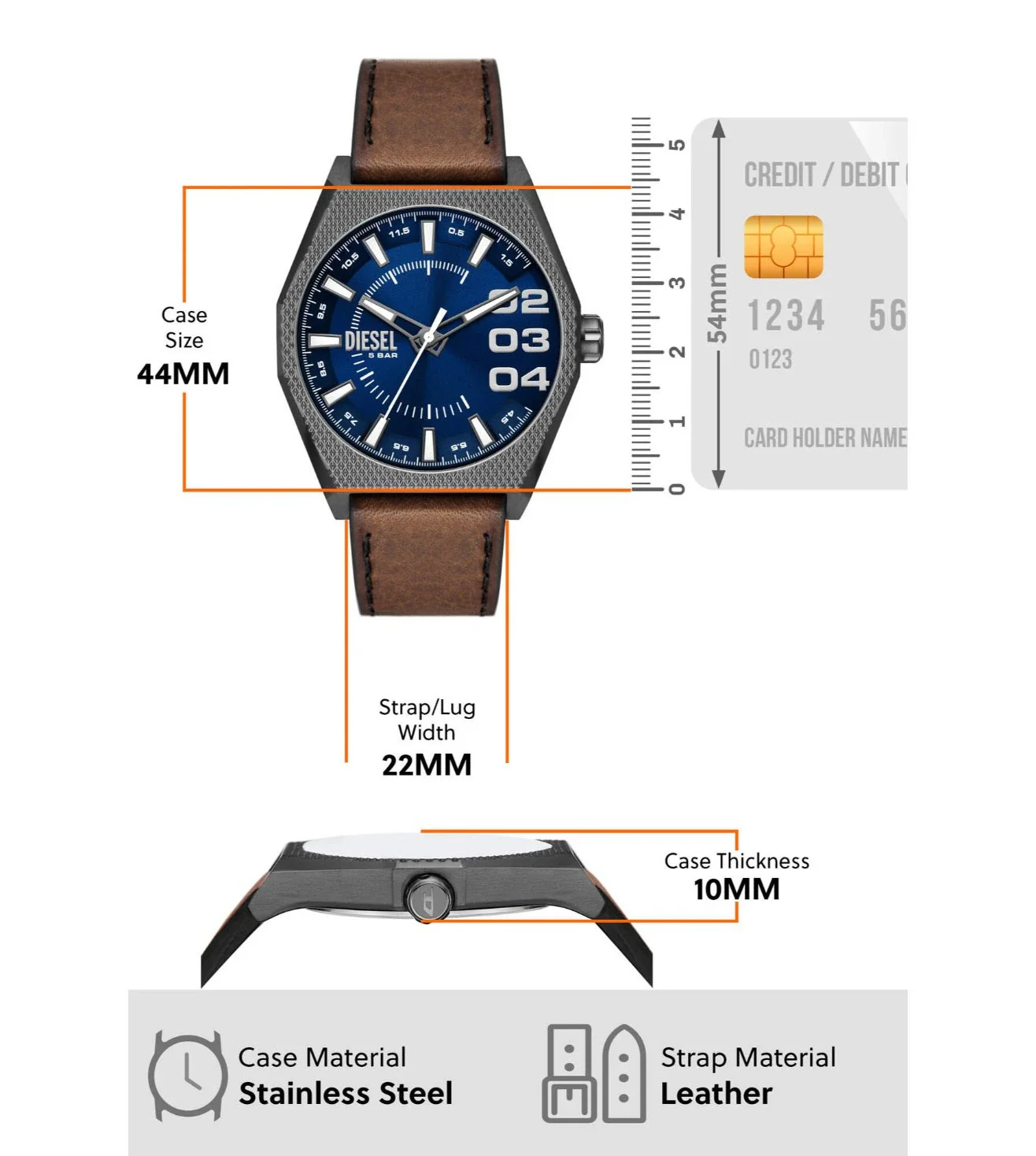 DZ2189 | DIESEL Scraper Analog Watch for Men - Image 7
