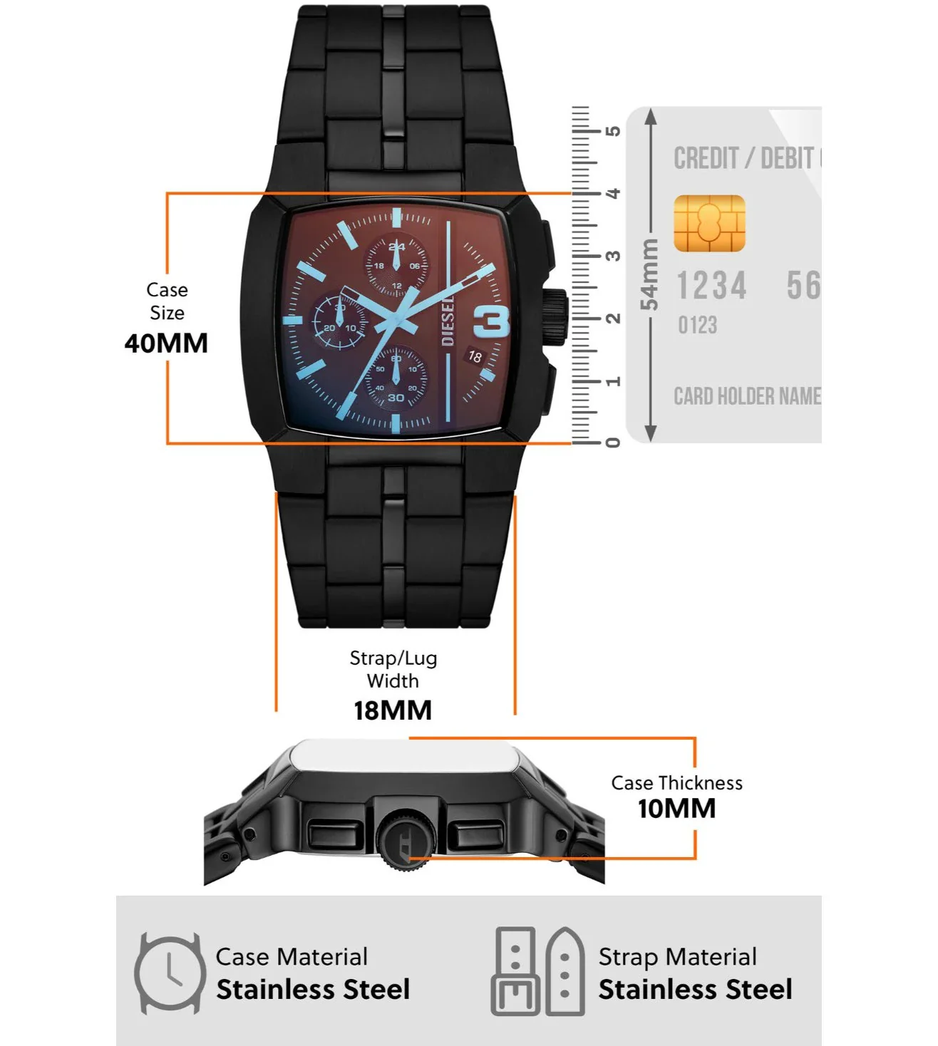 DZ4640 | DIESEL Cliffhanger Chronograph Watch for Men - Image 6