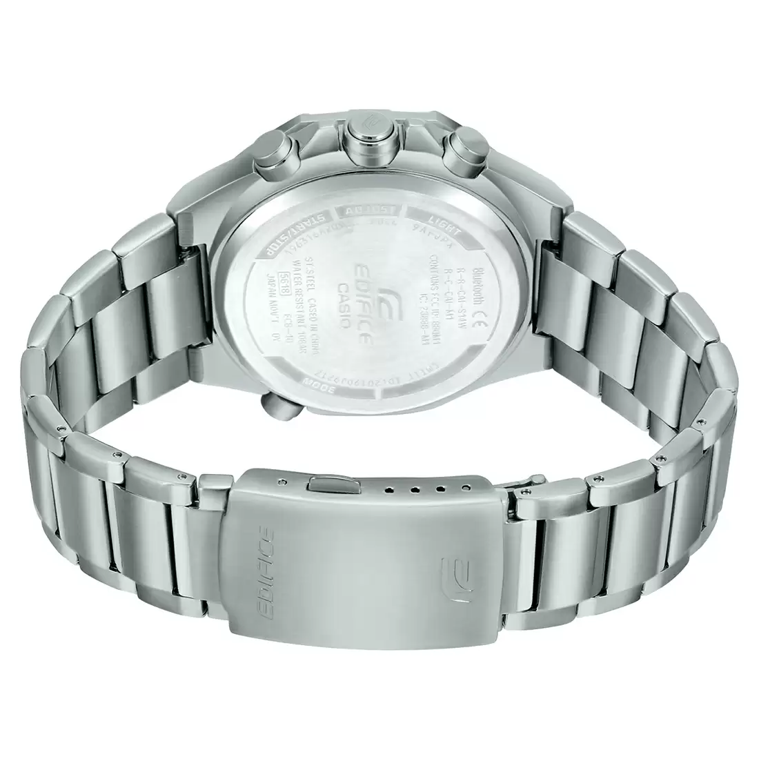 ED492 | CASIO Edifice Silver Bluetooth Connect - Men's Watch - Image 4